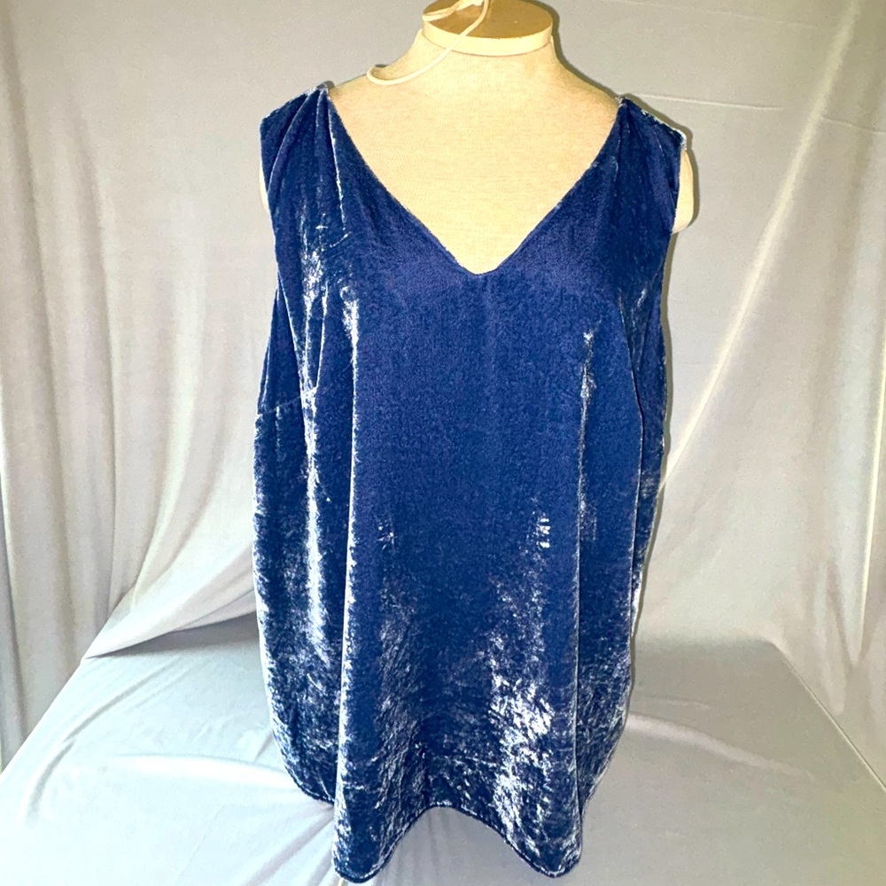 J Jill Plus Sized Blue Velvet Tank